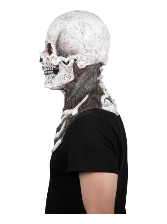 Máscara realista de caveira macabra do Sr. Ossos para o Halloween