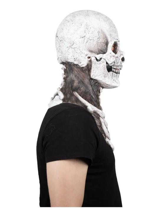 Máscara realista de caveira macabra do Sr. Ossos para o Halloween