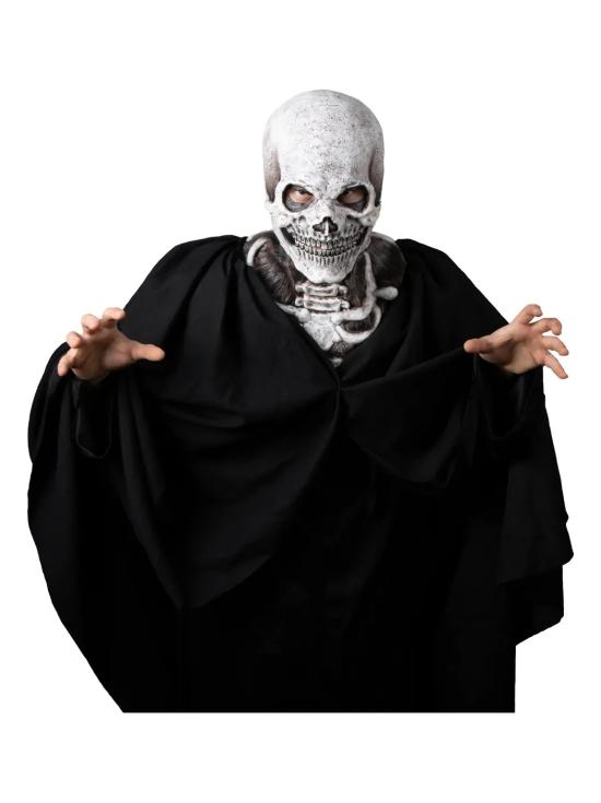Máscara realista de caveira macabra do Sr. Ossos para o Halloween