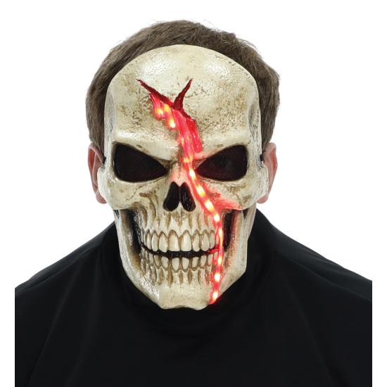 Máscara de caveira sangrando com luzes Máscara de caveira sangrando com luzes