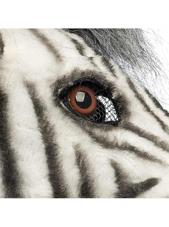 Máscara de zebra com cabelo para adultos