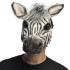 Máscara de zebra com cabelo para adultos