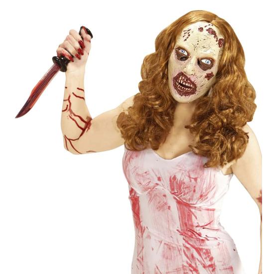 Máscara de mulher zumbi adulta
