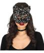 Máscara de Gato com Lantejoulas Prateadas – Acessório de Fantasia – Cosplay de Halloween – Tema(s):