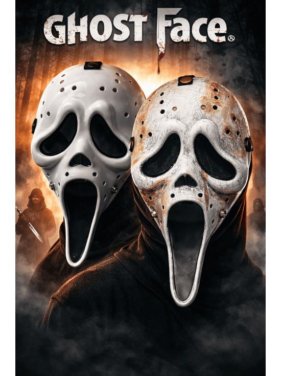 Conjunto de 2 máscaras de hóquei Ghost Face