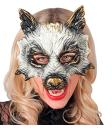 Máscara de lobo realista para carnaval, Halloween ou festas à fantasia – unissex – design 3D com detalhes dourados