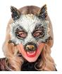 Máscara de lobo realista para carnaval, Halloween ou festas à fantasia – unissex – design 3D com detalhes dourados