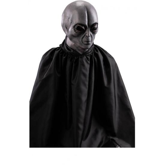 máscara alienígena de látex com aba de papelão