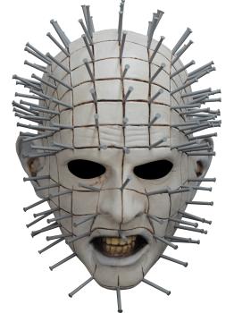 Máscara de látex Pinhead da linha Hellraiser.