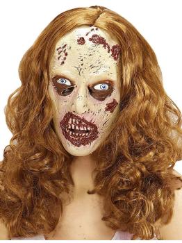 Máscara de mulher zumbi adulta