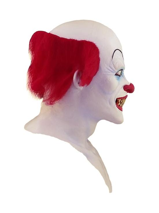 Máscara de palhaço assustador para adultos, ideal para o Halloween.
