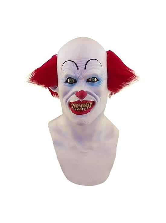 Máscara de palhaço assustador para adultos, ideal para o Halloween.