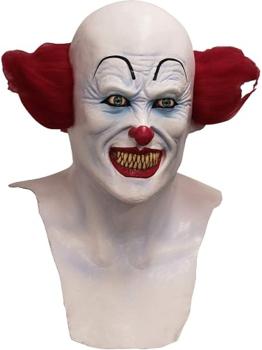 Máscara de palhaço assustador para adultos, ideal para o Halloween.