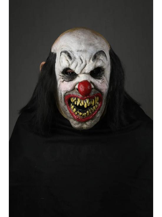 Máscara de látex sorridente do palhaço mendigo