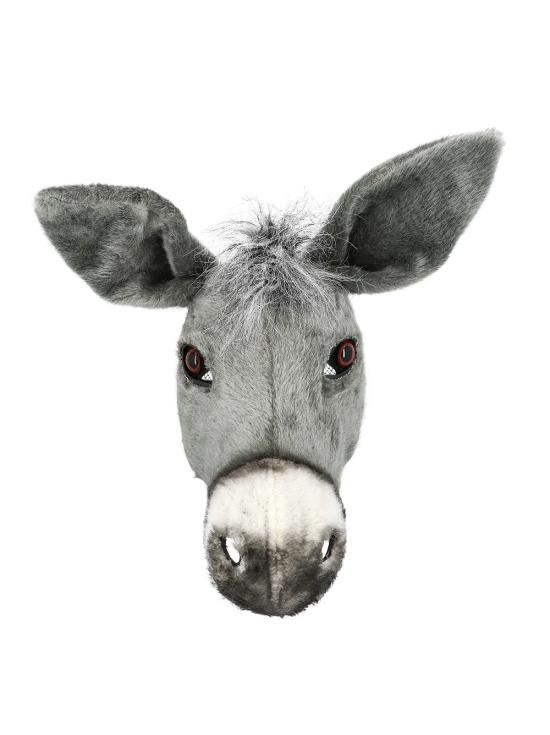 Máscara de Burro de Pelúcia para Adultos