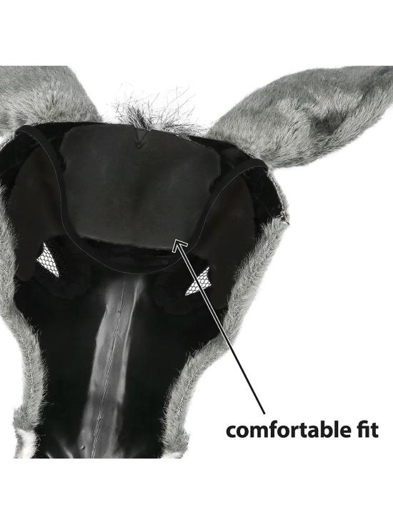 Máscara de Burro de Pelúcia para Adultos