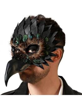Máscara de pássaro adulto preto