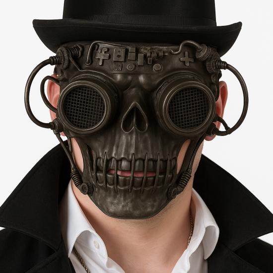 Máscara Steampunk Dourada