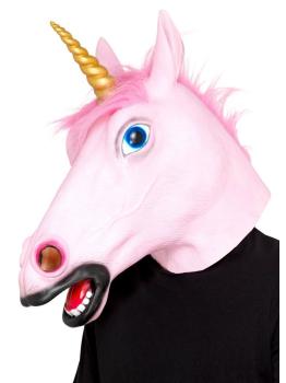 Máscara de Unicórnio Rosa