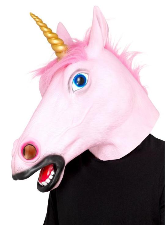 Máscara de Unicórnio Rosa