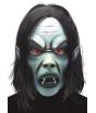 Máscara de vampiro em látex com cabelo