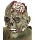 Máscara de zombie con cráneo abierto para adulto