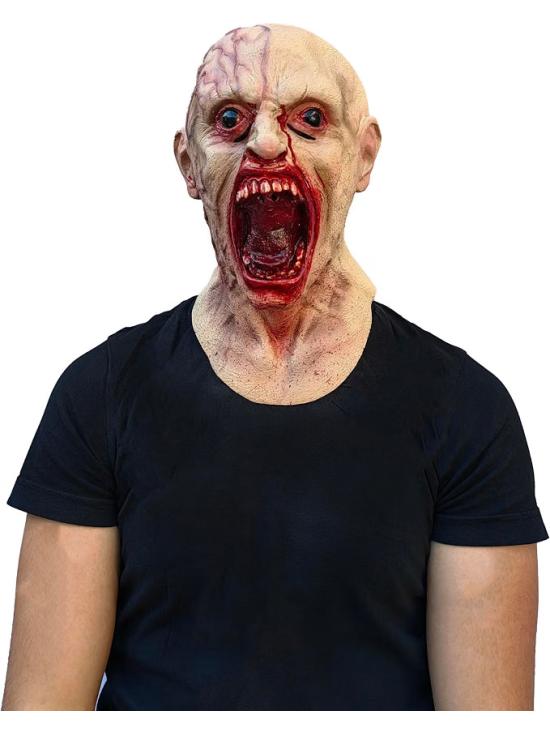 Máscara de látex de zumbi infectado da Ghoulish Productions para adultos.