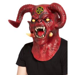 Máscara de diabo satânico adulto