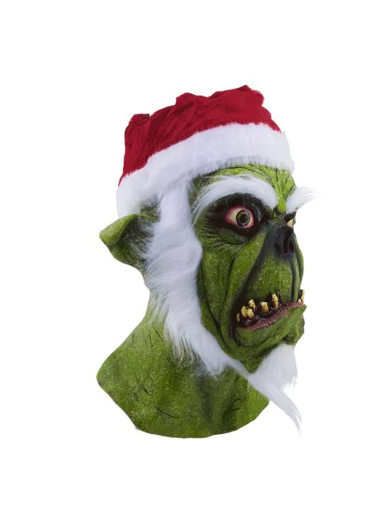 Máscara de látex verde do Grinch com pescoço comprido – Ghoulish Productions