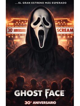 Máscara do Ghostface em comemoração ao seu 30º aniversário