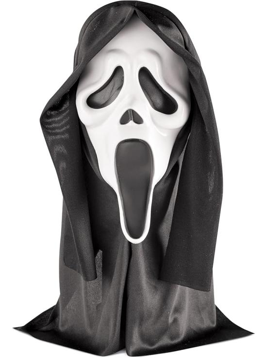 Máscara de Halloween do Ghostface Scream – Máscara de Terror Acessível
