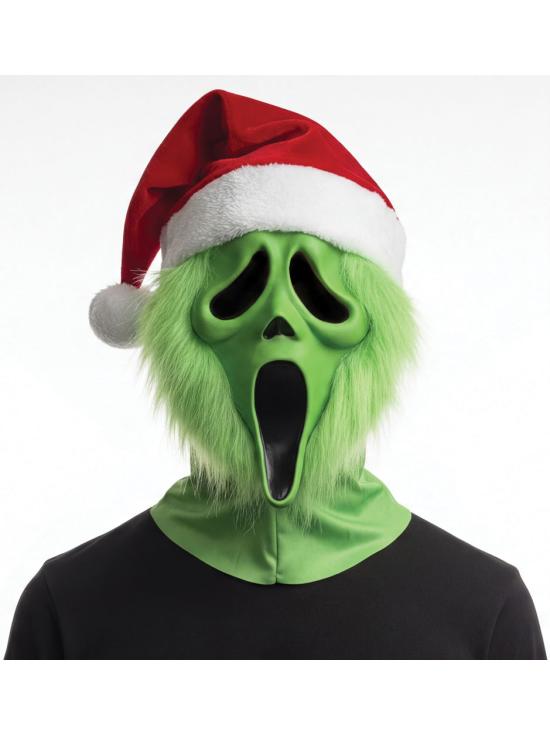 Máscara do Grinch Verde do Ghost Face® com Chapéu de Natal