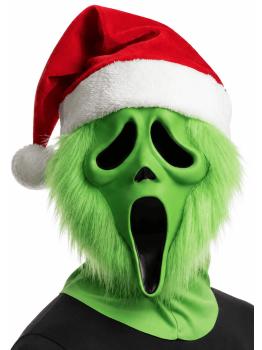 Máscara do Grinch Verde do Ghost Face® com Chapéu de Natal