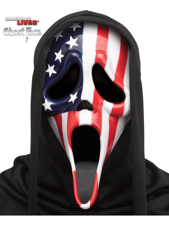 Máscara facial de fantasma patriótico – Terror clássico com estilo americano