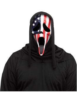 Máscara facial de fantasma patriótico – Terror clássico com estilo americano