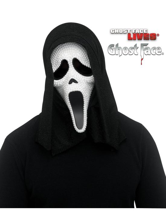 Máscara Ghost Face Pearl – Terror com Elegância e Brilho