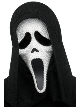 Máscara Ghost Face Pearl – Terror com Elegância e Brilho