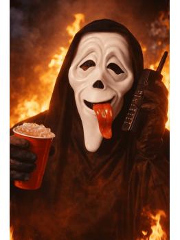Máscara adulta inspirada no filme de terror Ghost Face