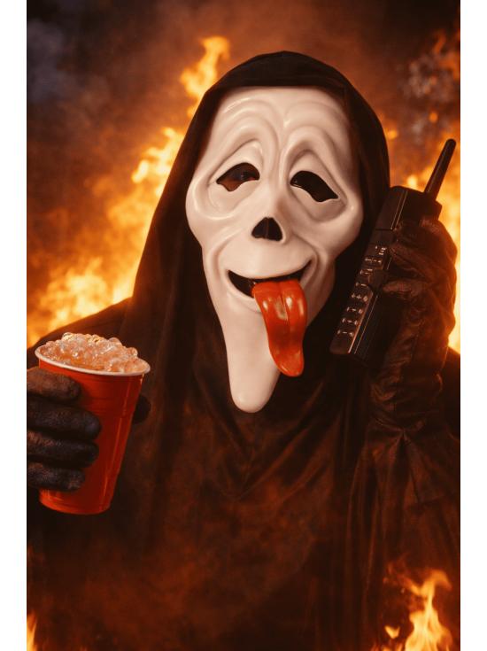 Máscara adulta inspirada no filme de terror Ghost Face