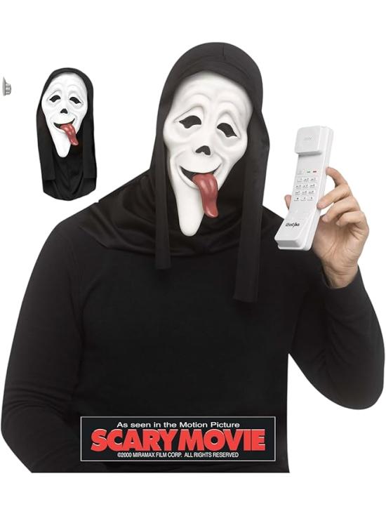 Máscara do Ghost Face "Wassup" com telefone