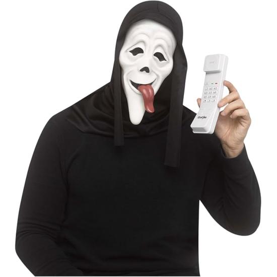 Máscara do Ghost Face "Wassup" com telefone