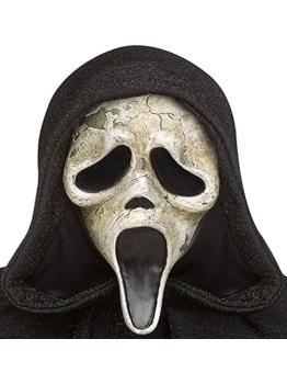 Máscara GhostFace Deluxe Envelhecida – Máscara de Terror Scream para Adultos no Halloween