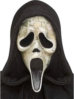 Máscara GhostFace Deluxe Envelhecida – Máscara de Terror Scream para Adultos no Halloween