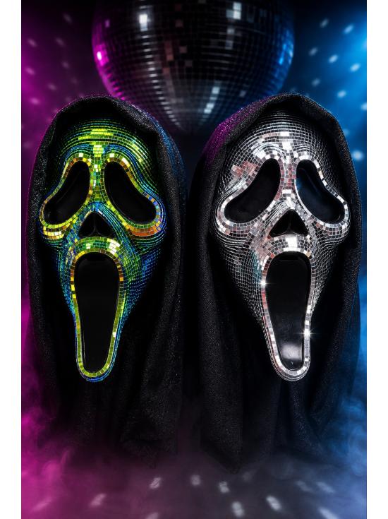 Máscara de discoteca Ghost Face Oil Slick – Party Glow