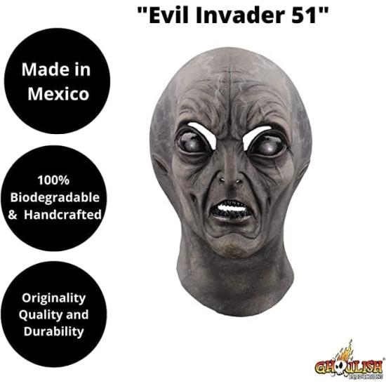 Máscara Evil Invader 51 - Linha Aliens