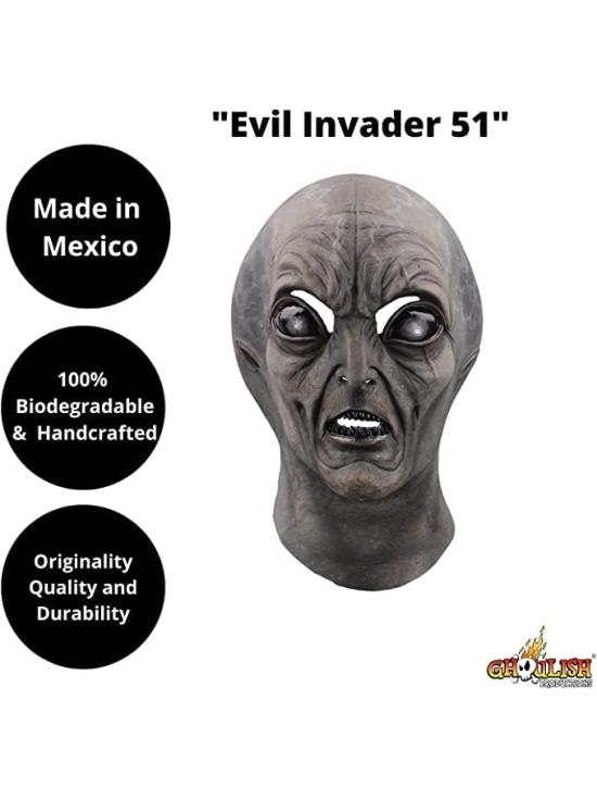 Máscara Evil Invader 51 - Linha Aliens