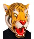 Máscara de tigre de látex adulto