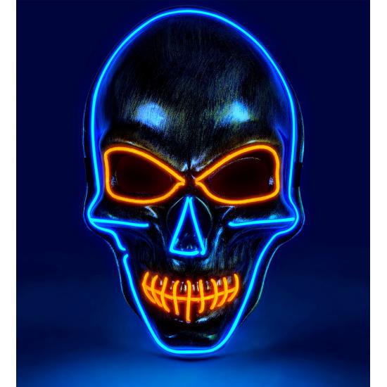 Máscara de caveira LED, rosto brilhante, caveira, esqueleto, demônio, Halloween Máscara de caveira LED, rosto brilhante, caveira, esqueleto, demônio, Halloween