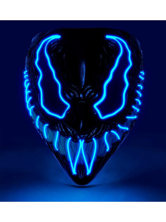 Máscara de monstro LED rosto brilhante careta assustador demônio Halloween