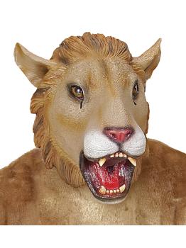 Máscara de leão da selva adulta